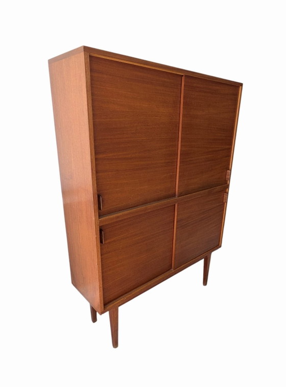 Image 1 of Vintage teakhouten highboard, jaren '60-'70