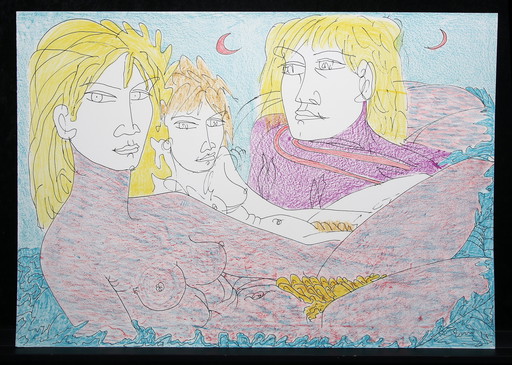 Zancanaro, Tono - Bionda Notte - Color lithograph on laid paper - Hand signed