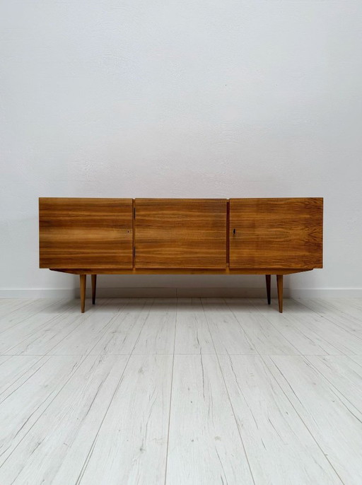 1960s Vintage German Mid-Century Walnut Sideboard