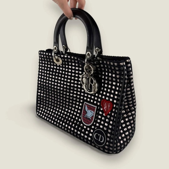 Dior borsa satchel Diorissimo media in tweed metallico con patch – Borse a spalla, Pelle (photo 11 of 32)