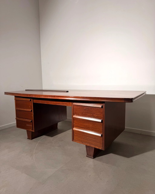 Vintage Executive Schreibtisch aus Mahagoni