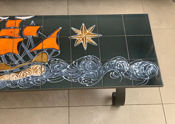 Image 1 of Vintage Ceramic Tile Table – 1960s/1970s
