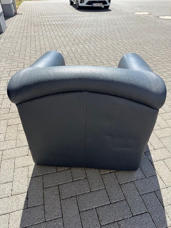 BRÜHL Designerbank + Fauteuil - Buffelleer, binnenvering – Banken, Leather (photo 12 of 18)