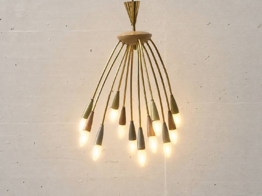 Lampada a forma di ragno vintage, anni '50 – plafondlampen, Metal (photo 2 of 12)