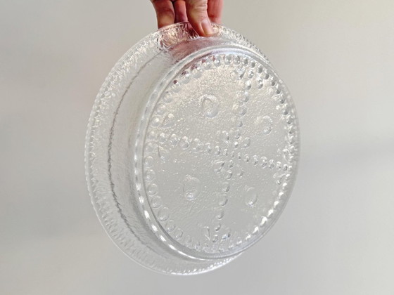 1x Large Vintage Scandinavian Glass Serving Dish – Tableware (photo 3 of 6)