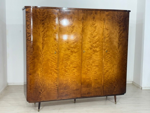 Sehr schöner Mid-Century Kleiderschrank Holz Schrank Wäscheschrank Vintage