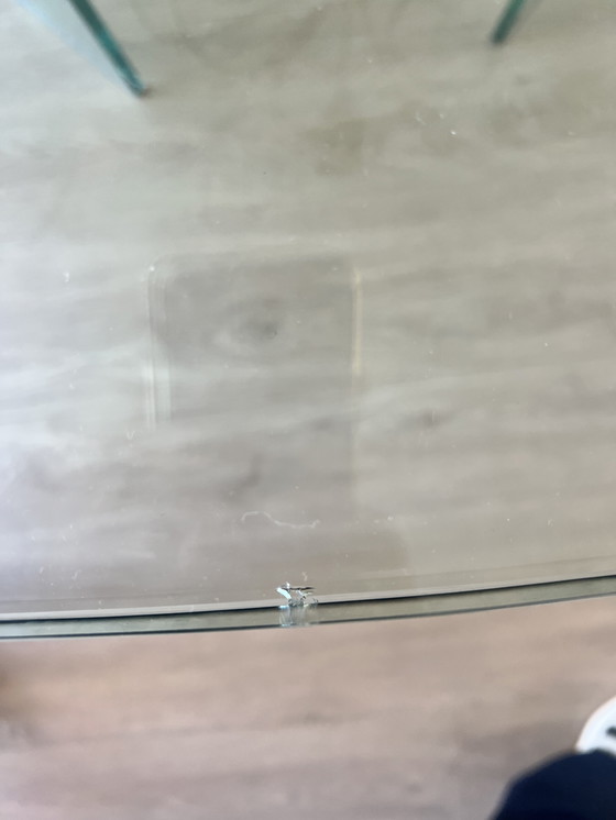 Image 1 of Ghyczy Glazen eettafel, ovaal. Merk Ghyczy