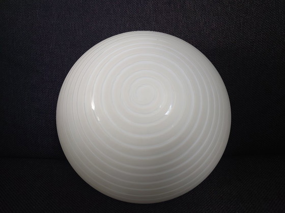 Image 1 of Vintage Brüne Glas Germany swirl plafonnière