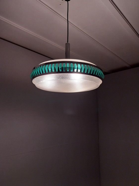 Image 1 of Lampe suspendue OVNI vintage de l'ère spatiale, années 1970