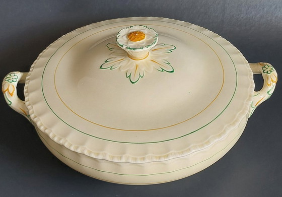 Image 1 of Engelse art-deco terrine met deksel