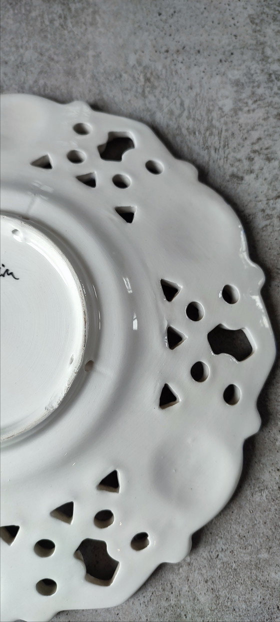 Image 1 of Breton earthenware plate signed