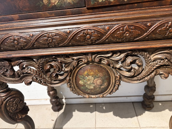 Antiek Zeldzaam Rariteitkabinet – Kasten, Metal, Wood (photo 6 of 11)