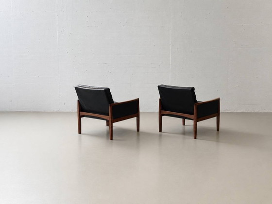 Image 1 of Set van 2 loungestoelen van Hans Olsen voor Juul Kristensen, Denemarken, jaren 1950.