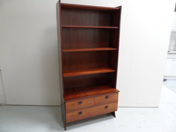 Image 1 of Bibliothèque ouverte de style Mid-Century avec tiroirs
