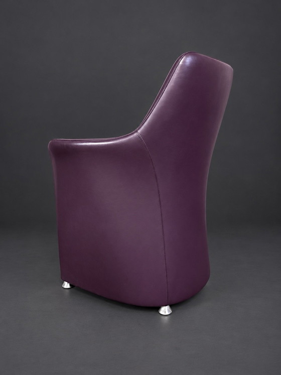 Leolux Lirio eetkamerstoel, Eetkamerstoelen, Leer, Paars (foto 3 van 6)