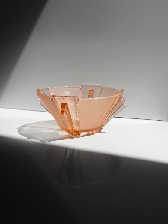 Bol en verre Stölzle Art Déco Rosalin no. 19250, Heřmanova Huť, années 1930 – Objets déco, Glass (photo 3 of 5)