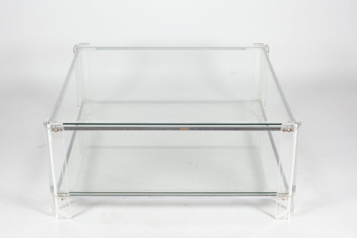 Mesa de centro de plexiglás posmoderna