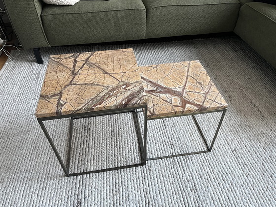 Image 1 of Set of marble coffee tables 40x40