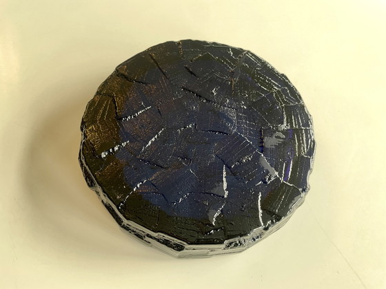 Image 1 of Schale aus mundgeblasenem Glas aus der Cobalt-Serie von Göte Augustsson für Ruda Glasbruk