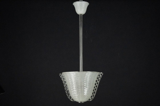 Image 1 of Rara araña Art Deco Ercole Barovier en cristal Pulegoso Murano. Italia 1940s