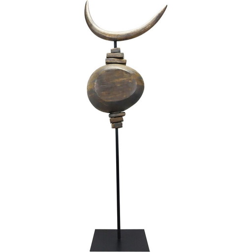 Vintage Totem Toro sculpture by Dominique Pouchain