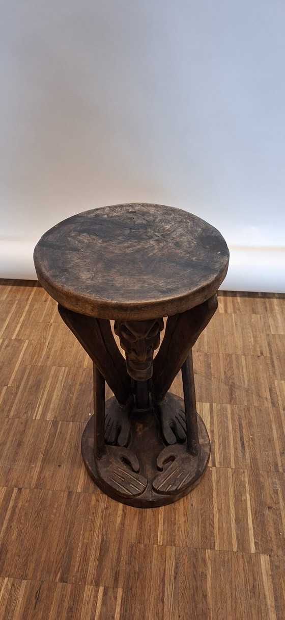 Image 1 of Antique African Tribal Carved Table