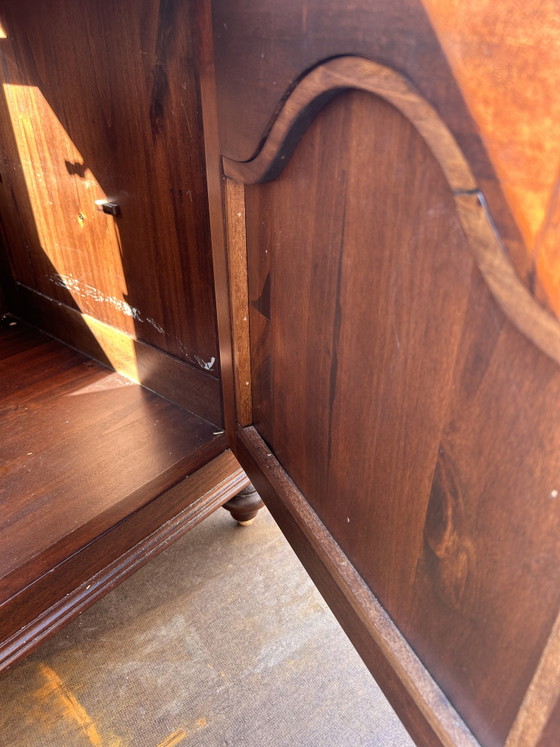 Antieke Wastafel Met Marmeren Blad, Spiegel En Wandlampjes – Ladekasten, Wood (photo 8 of 9)