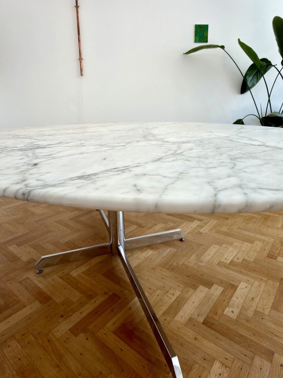 Tavolo da pranzo vintage in marmo disegnato da Florence Knoll per Roche Bobois. – Tavoli da pranzo, Marble (photo 3 of 11)