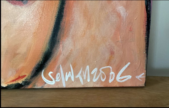 Image 1 of Selwyn Senatori, peinture Sangria, 100 x 100 cm