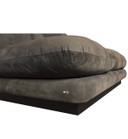 Canapé 3 places de Willy Rizzo en nubuck brun