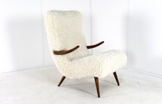 Image 1 of Fauteuil vintage 'Cuddle' recouvert de tissu
