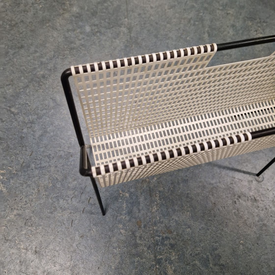 Image 1 of Portariviste anni '50, portaoggetti da lettura, cestino da lettura vintage in stile pilastro