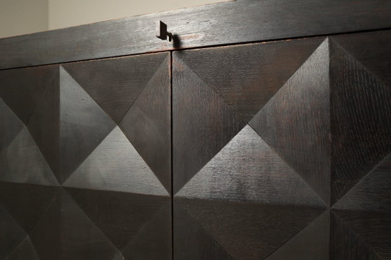 Jean Batenburg for MI Credenza Brutalista in Rovere Ebanizzato, Belgio, Anni '60 – Credenze, Wood (photo 5 of 17)