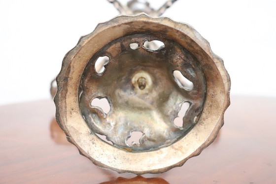 Image 1 of Kandelaber mit 5 Armen aus versilbertem Metall, ca. 1980er Jahre, 2er-Set