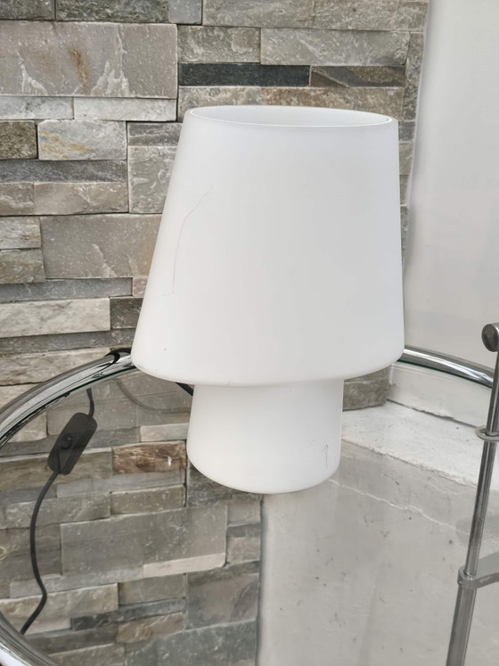 Flore Tafellamp van SCE voor Habitat jaren 80, Tafellampen, Glas, Wit (foto 3 van 9)