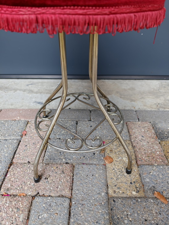 Hollywood Regency Boudoir Stoel - Jaren '50 – Eetkamerstoelen, Textile (photo 5 of 7)