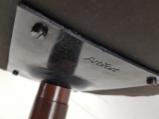 Image 1 of Vintage Artifort bureaustoel | stoel roze bruin nieuwe stof