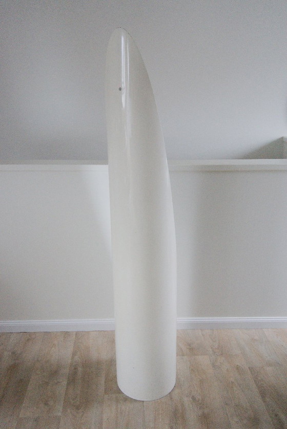 Image 1 of Roger Lecal „Lipstick“ Standspiegel, signiert Chabrières & Cie, Frankreich 1976 – Space Age Design Classic