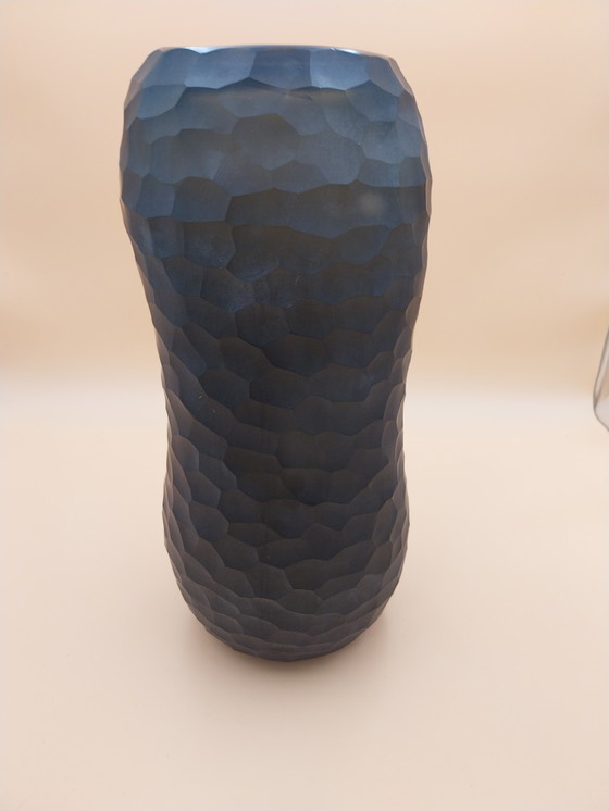 Image 1 of 1 x kunstzinnige glazen vaas abstracte vorm rookglas 