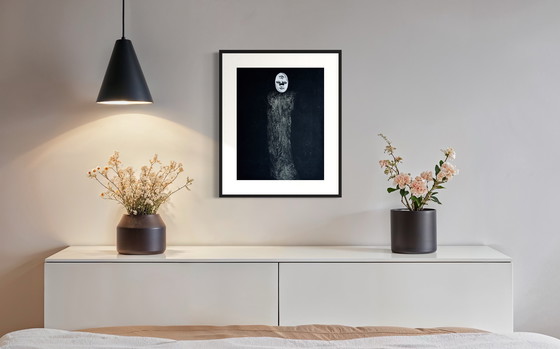 Image 1 of Robert Detheux / Seltene surrealistische Collage / Die Frau mit den zwei Gesichtern