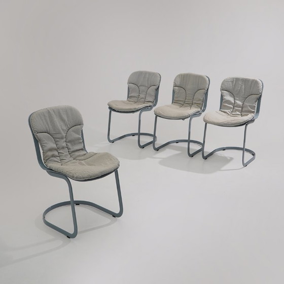 Image 1 of Set di 4 sedie “077” di Studio Cidue per Cidue, anni '70