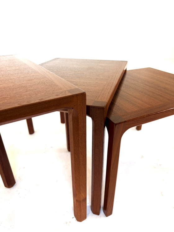 Image 1 of Vintage teak nesting tables, Kai Kristiansen ‘60