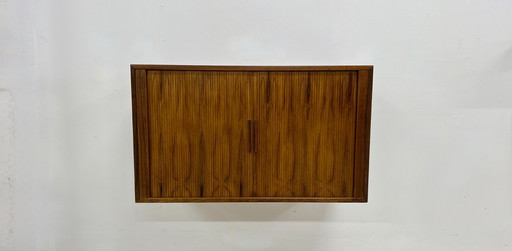 Rosewood Tambour Door Cabinet By Kai Kristiansen For Feldballes