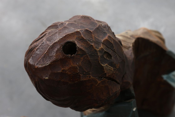 Image 1 of Statua religiosa francese del XVIII secolo raffigurante la Vergine Maria su una nuvola