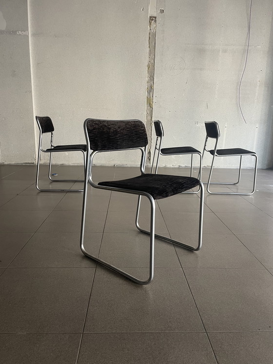 Image 1 of 4X Vintage Se09 Chairs By Walter Antonis For Spectrum, Ca70S