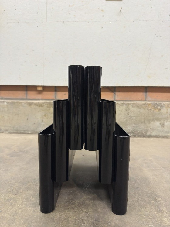Magazine Rack Giotto Stoppino For Kartell Black Plastic Midcentury Italy 1970 – Decorative Objects (photo 3 of 8)