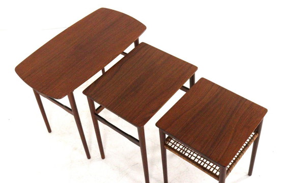 Image 1 of Set nesting tables bijzettafels Deens 'Sunds' vintage