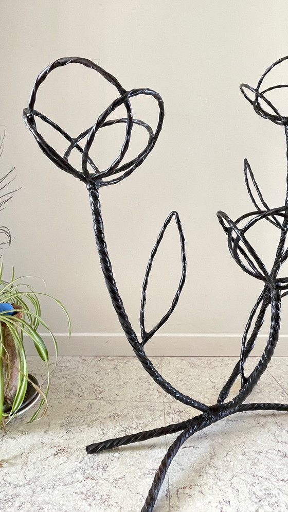 Image 1 of Mensola per piante in acciaio curvo vintage