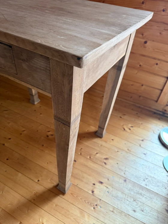 Tisch mit Schublade antik Eiche, Esstische, Holz, Braun (Foto 2 von 14)