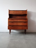 Vintage Danish teak secretary desk